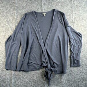 J. Jill Gray Tie-Front over piece